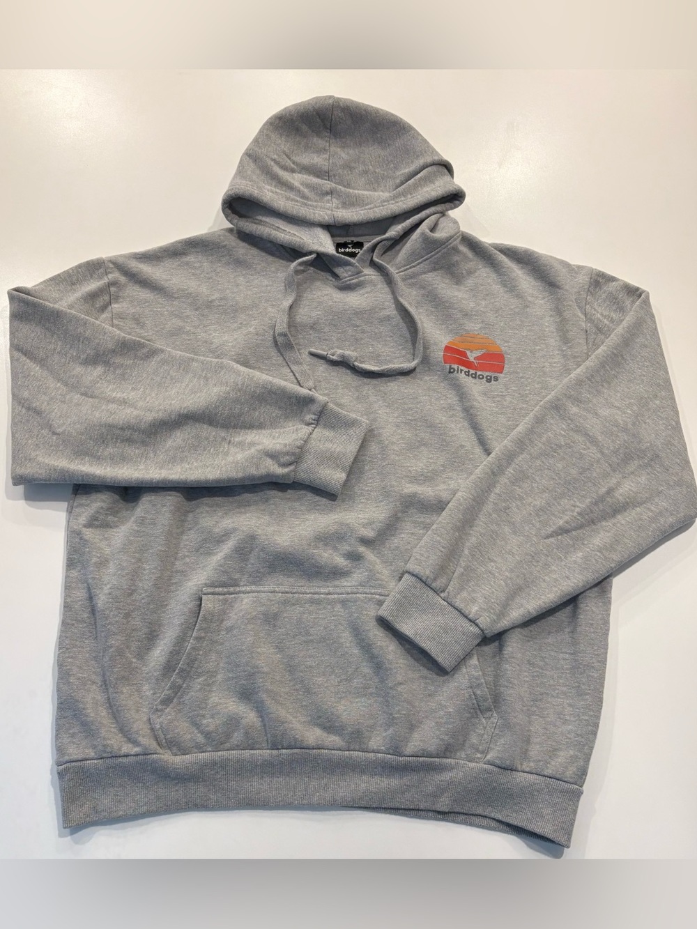 Birddogs Men's XL Gray Fleece Hoodie Pullover Sweatshirt